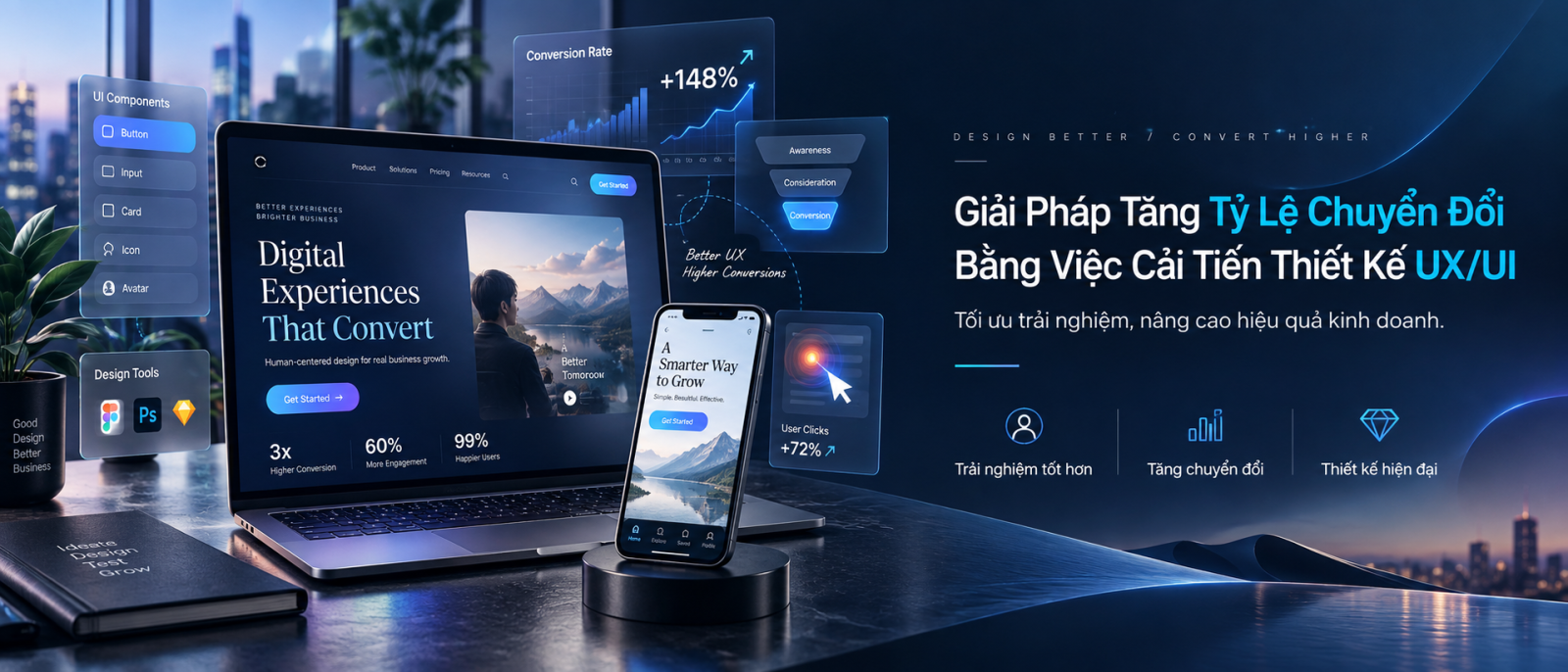 UX/UI và chuyển đổi