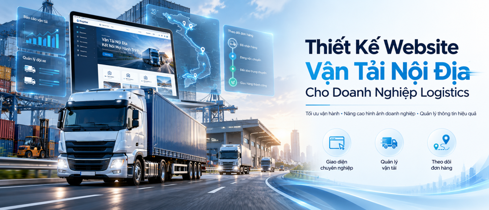 website vận tải nội địa cho doanh nghiệp logistics